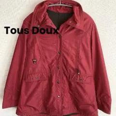 トゥドゥ 美品 撥水風 マウンテンパーカー 赤 L 軽量 ハーフコート ミセスのサムネイル