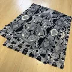 ETRO エトロ ストール マフラー　グレー・ブラック　ペイズリー　no.46