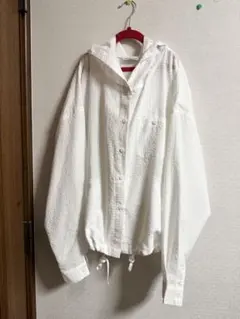 MangoManyPlease フード付き長袖シャツ ホワイトのサムネイル