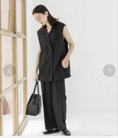 LEPSIM ハタラク 7DAYS ストレート パンツ　黒　M