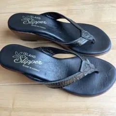 ISLAND SLIPPER アイランドスリッパ トングサンダル ブラック 6のサムネイル