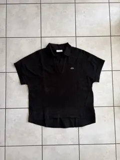 LACOSTE ブラック 半袖ポロシャツ 38 レディース