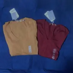 エクストラファインメリノVネックセーター2枚組