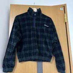 adidas コーデュロイ タータン ハーフジップトップ