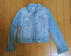ライトブルー デニムジャケット サイズ140cm