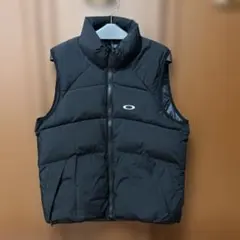y2k OAKLEY オークリー 中綿キルティングベスト 刺繍ロゴ テック系 黒