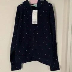 リンジー　ハート模様 ジップアップパーカー ネイビー160cmタグ付き未使用品