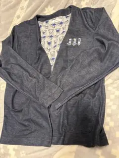 グラニフ　クマ柄裏地 カーディガン