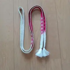 ★赤と白と金糸の帯締め★