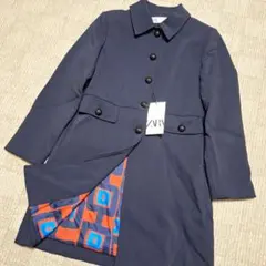 ▣　美品　ZARA ネイビー　コート　S
