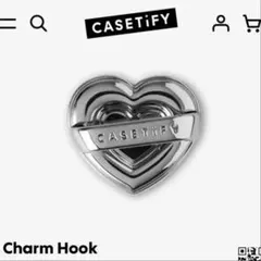 【未使用】CASETiFY ハート チャーム フック スマホアクセサリー