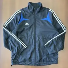 t*o様 adidas 90s ナイロンジャケット 刺繍ロゴ 古着 黒 Mサイズ