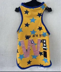 新品★黄と青★星柄★XL送料無料 犬服 タンクトップ ペット★犬服