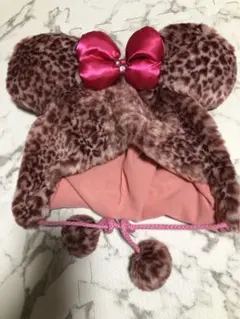 ディズニー ヒョウ柄 ピンク ファンキャップ