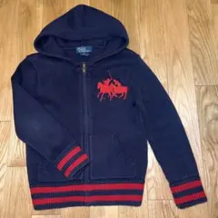 ポロ　ラルフローレン　ニットジップアップパーカー　子供用　Sサイズ