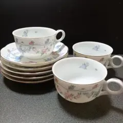 NARUMI 花柄 ティーカップ＆ソーサー セット【数が不揃い】