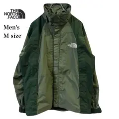 ノースフェイス マウンテンパーカー メンズ M グリーン ゴアテックス 刺繍ロゴ