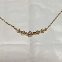 4℃ K10ホワイトゴールド ネックレス ダイヤモンド☆アガット☆エテ 