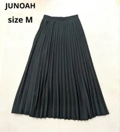 JUNOAH　ジュノア　ロングプリーツスカート　M　裏地付　ウエストゴム