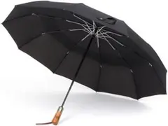 自動開閉 ブラック折りたたみ傘 115cm