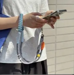 マルチカラー パラコードストラップ スマホショルダー　未使用