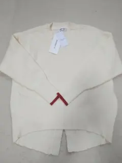 ニットアイボリー配色