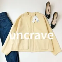 uncrave ライトリバー　ショートコート　アイボリー　サイズ2 uncrave ライトリバー ショートコート アイボリー サイズ2