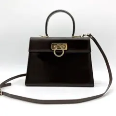【Salvatore Ferragamo】2wayバッグ　ガンチーニ金具　レザー
