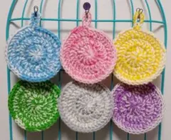 アクリルたわし (少し厚め)　６枚セット5　エコたわし