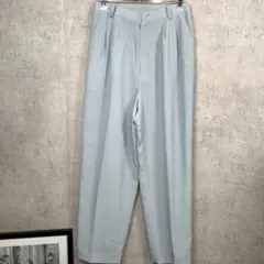 スラックス テーパード XL ライトブルー 無地 日本製 オールシーズン