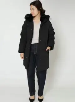 美品　IENA エコファーダウンコート　フレンチダウン　ブラック　36