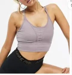 【新品未使用】NIKE ラベンダーヨガブラ Lサイズ