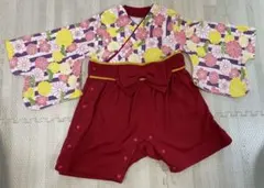 ベビー 袴 ロンパース 80cm 和装