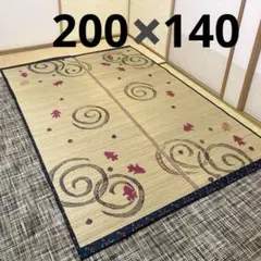 金魚柄 い草ラグ ござ 畳マット 和風　200cm × 140cmのサムネイル