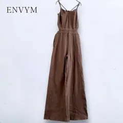 【ENVYM】ウエストカッティングオールインワン オーバーオール ワイドパンツのサムネイル