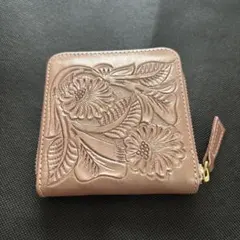 美品　グレースコンチネンタル二つ折り財布　ピンク