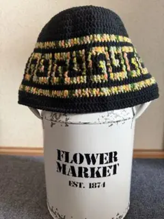 クラッシャーハット　クロシェハット　バケットハット　 ハンドメイド