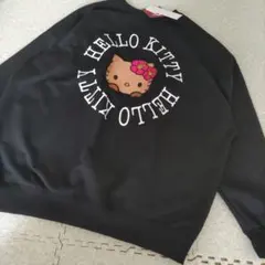 未使用日焼けキティちゃんガングロHELLO KITTY スウェットトレーナー 黒のサムネイル