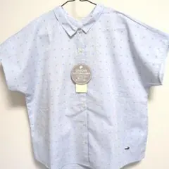 CROCODILE 半袖シャツ スノーコットンリネン 水色のサムネイル