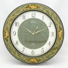 【美品】SEIKO PREMIUM 掛時計 KH301L 木目調 ラウンド型のサムネイル