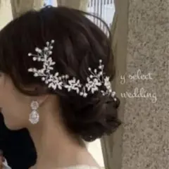 小枝 リーフ ビジュー パール ヘッドドレス ♡新品 送料無料 ♡