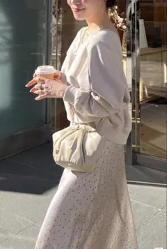 ココディール バックカシュクールスウェット ベージュ 2