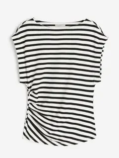 【新品タグ付き】H&M ボートネックトップス　ボーダー　カットソー　ノースリーブ