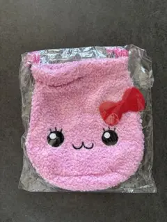 しずくちゃんガチャガチャ　もこもこ巾着ポーチ