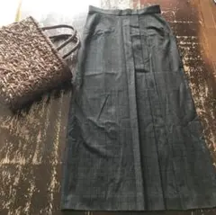 ユニクロ　サイドプリーツナロースカート　S