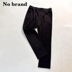 ストレートスラックス風パンツ 4L ストライプ ブラック 大きめ