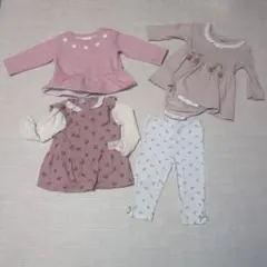 女の子　まとめ売り　4点　80cm　トレーナー　ズボン　プチマイン バースデー