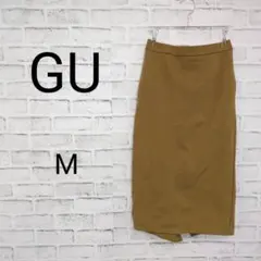GU ジーユー　カットソー　タイトスカート カーキ ウエストゴム M