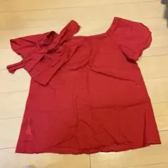 JUSGLITTY 赤い半袖Tシャツ サイズ2 綿100%のサムネイル