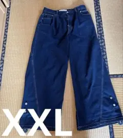 GU ロク　XXL ダークブルーデニム ワイドレッグ